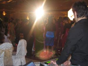 DJ NAF sets up the LED Wall Uplighting at a Wedding Reception at Bombay Banquet Hall in Brampton, Ontario